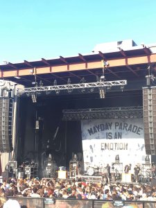 The concert stage for Mayday Parade